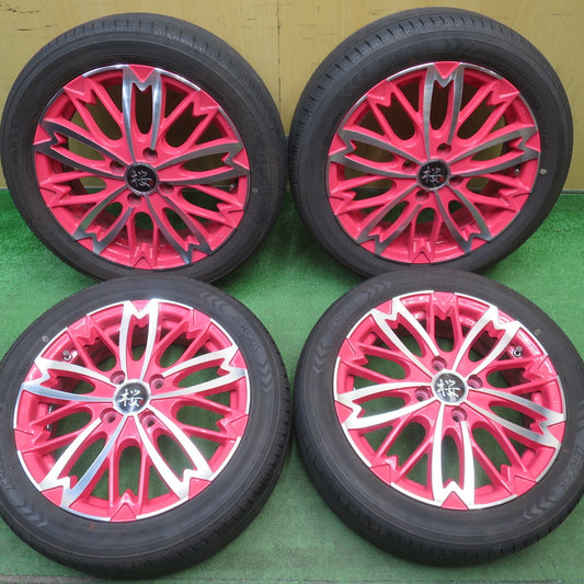 バリ溝！24年！キレイ！9分★和道 桜 五分咲き 165/55R15 ZERIOUS ゼリオズ ヨコハマ製 15インチ 軽サイズ PCD100/4H★6050807NJノ