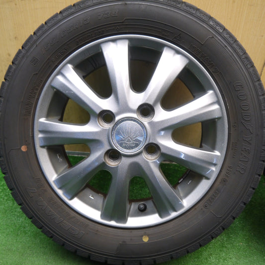 バリ溝！23年！8.5分◎スタッドレス 155/65R13 グッドイヤー アイスナビ7 STYTZ 社外 アルミ 13インチ PCD100/4H◎6092903Hス