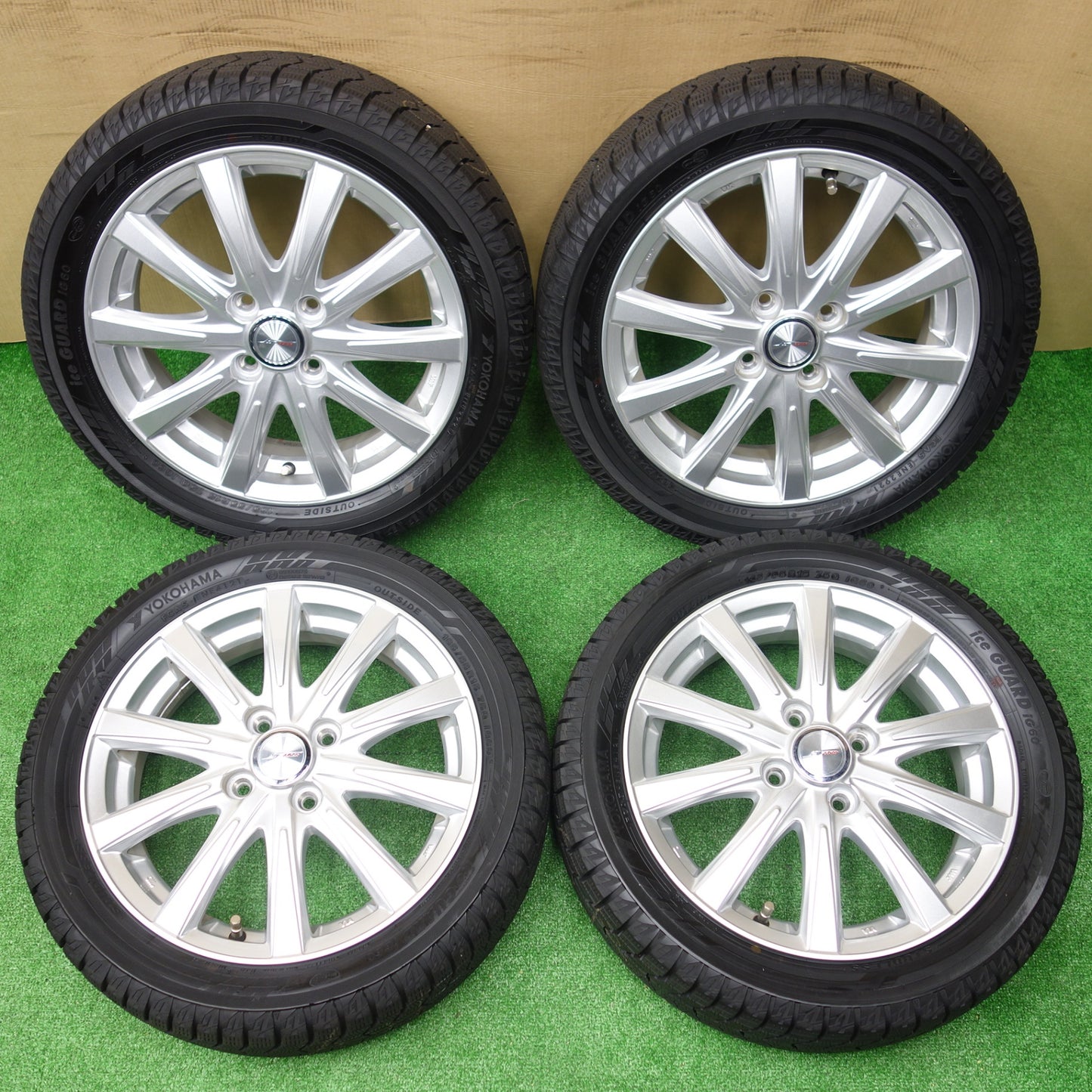 バリ溝！21年！キレイ！ほぼ10分★スタッドレス 165/55R15 ヨコハマ アイスガード iG60 JOKER ジョーカー 15インチ 軽サイズ PCD100/4H★5120503KTス