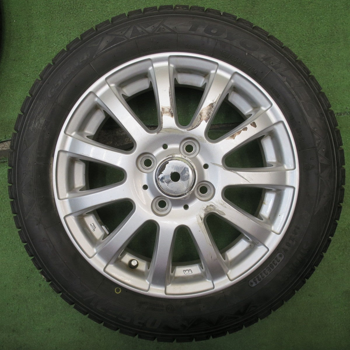 ほぼ未使用！25年◎スタッドレス 155/65R14 トーヨー オブザーブ GIZ3 La-Strada Tirado@ 阿部商会 ラストラーダ ティラード 14インチ PCD100/4H◎6072704NJス