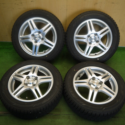 バリ溝！24年！キレイ！9.5分◎スタッドレス 155/65R14 ヨコハマ アイスガード iG60 FEINE 社外 アルミ 14インチ PCD100/4H◎6062302Hス