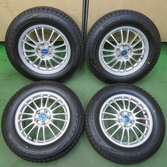 バリ溝！24年！キレイ！ほぼ10分★プリウス 等 195/65R15 スタッドレス ブリヂストン ブリザック VRX2 EuroSpeed MANARAY SPORT ユーロスピード 15インチ PCD100/5H★5111807イス
