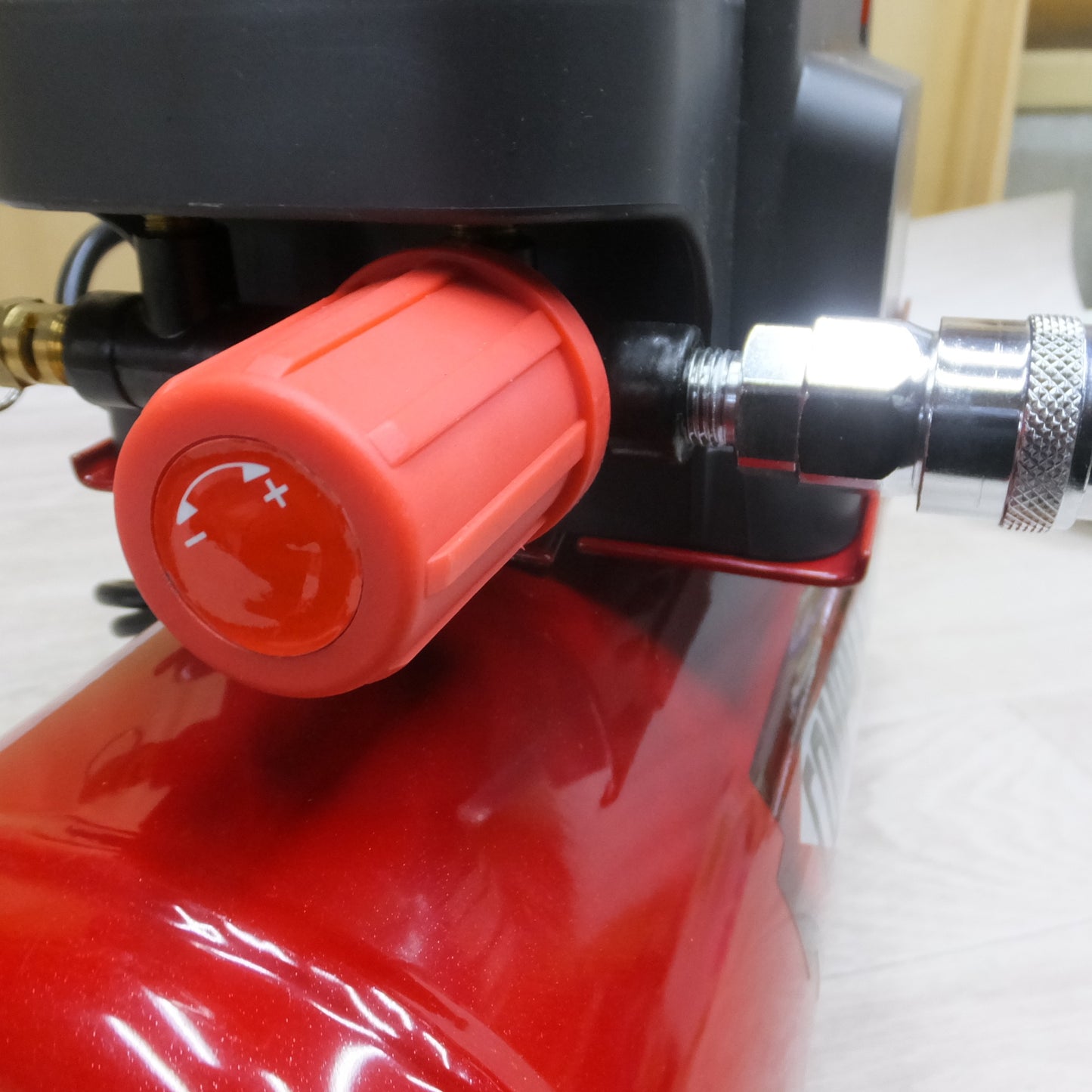 [送料無料] 美品◆藤原産業 オイルレス エアー コンプレッサー 小型 モデル SR-035 SR-L08SPB-01 タンク容量 8L 空気吐出量 12L/min◆
