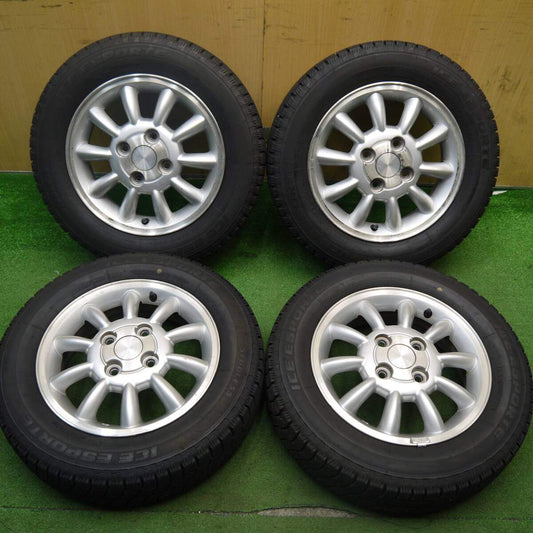バリ溝！22年！9分★スズキ ラパン 純正 155/65R13 スタッドレス アイスエスポルテ 13インチ PCD100/4H★5032806Hス