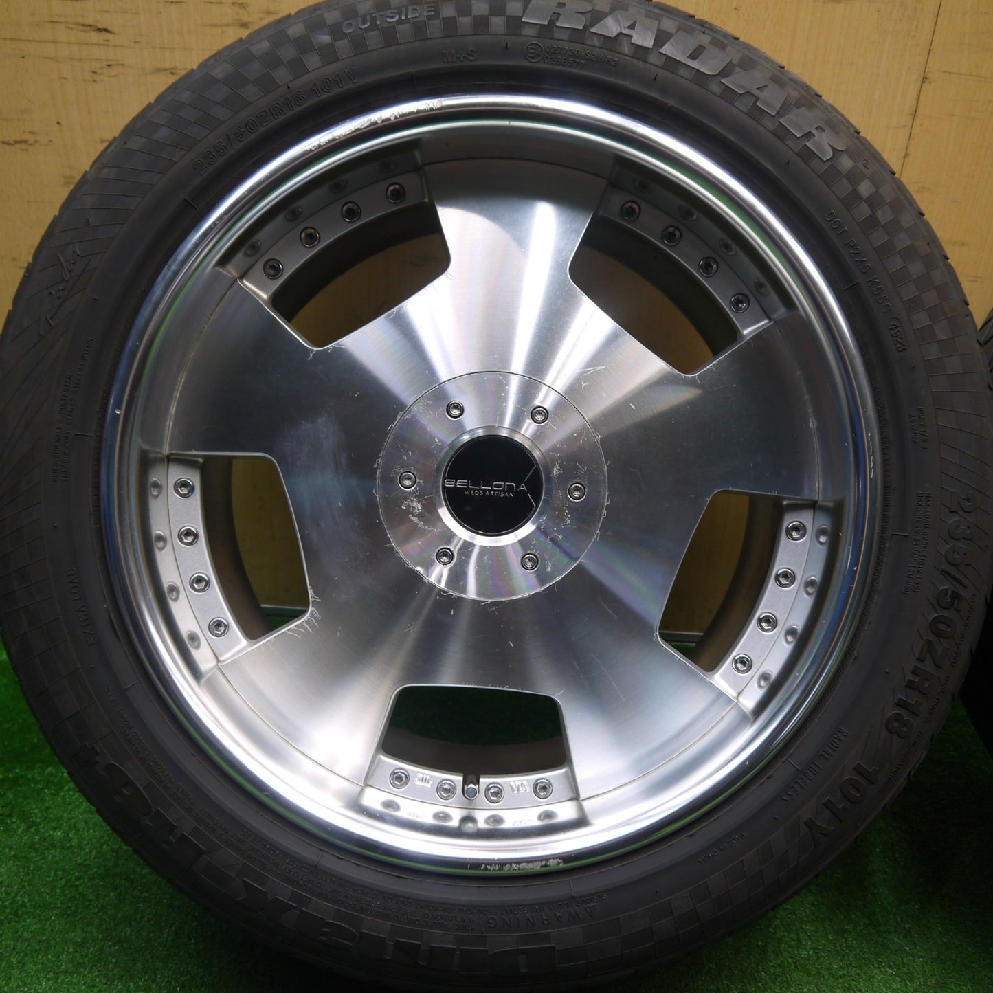 バリ溝！23年！9.5分★235/50R18 レーダー Dimax R8+ グリンランダー ENRI U08 BELLONA WEDS ARTISAN ベローナ 18インチ PCD114.3/5H★5120105Hノ