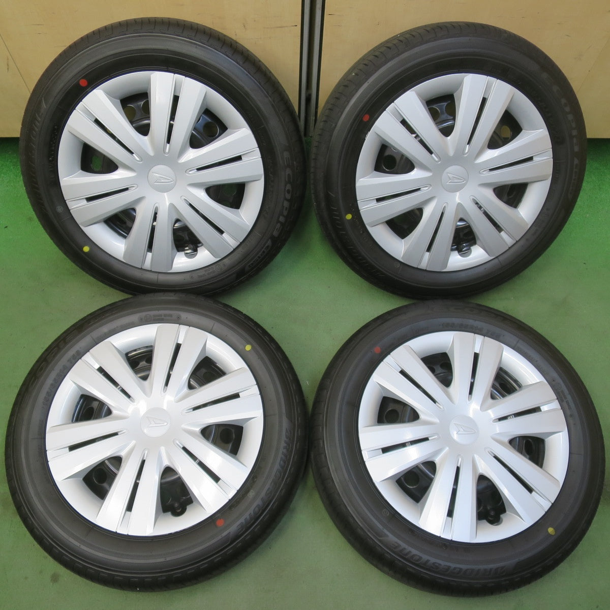 新車外し！26年★ダイハツ LA650S タント 純正 スチール 155/65R14 ブリヂストン エコピア EP150 14インチ PCD100/4H★6051907イノ