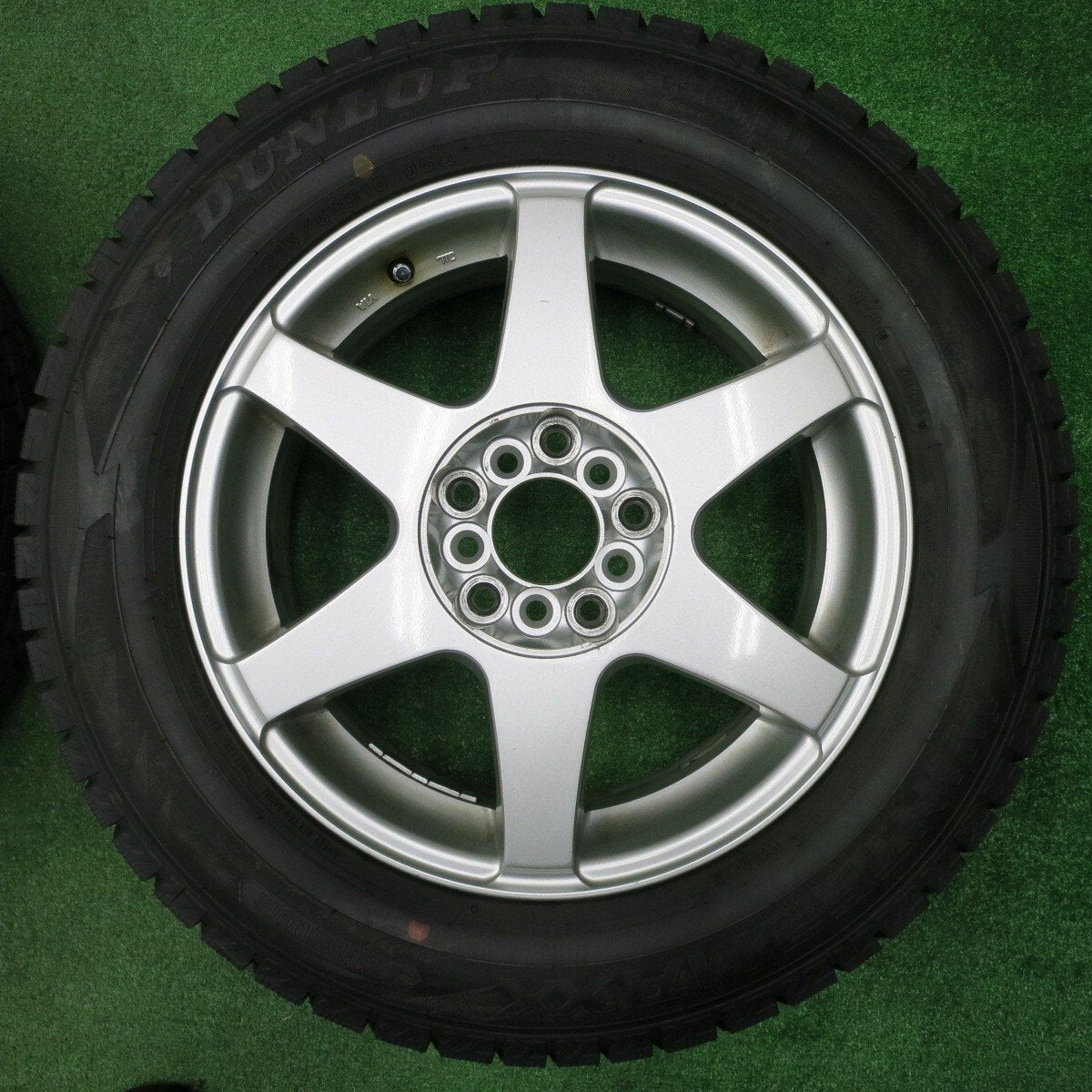 バリ溝！23年！キレイ！9.5分以上★スタッドレス 215/60R16 ダンロップ ウインターマックス WM02 社外 アルミ 16インチ PCD114.3 100/5H マルチ★4121303NJス