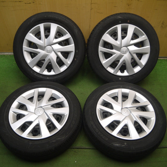 *送料無料* バリ溝！21年！綺麗！8.5分★ホンダ N-BOX 純正 スチール 155/65R14 ダンロップ エナセーブ EC300 PCD100/4H★4061806Hノ