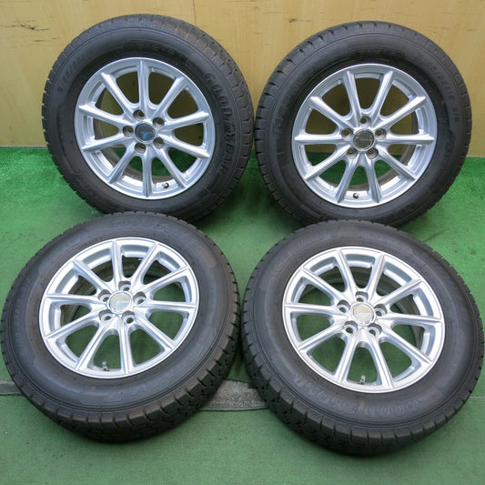 バリ溝！22年！キレイ！9.5分★プリウス 等 195/65R15 スタッドレス グッドイヤー アイスナビ7 ECO FORME エコフォルム 15インチ PCD100/5H★5091103HAス