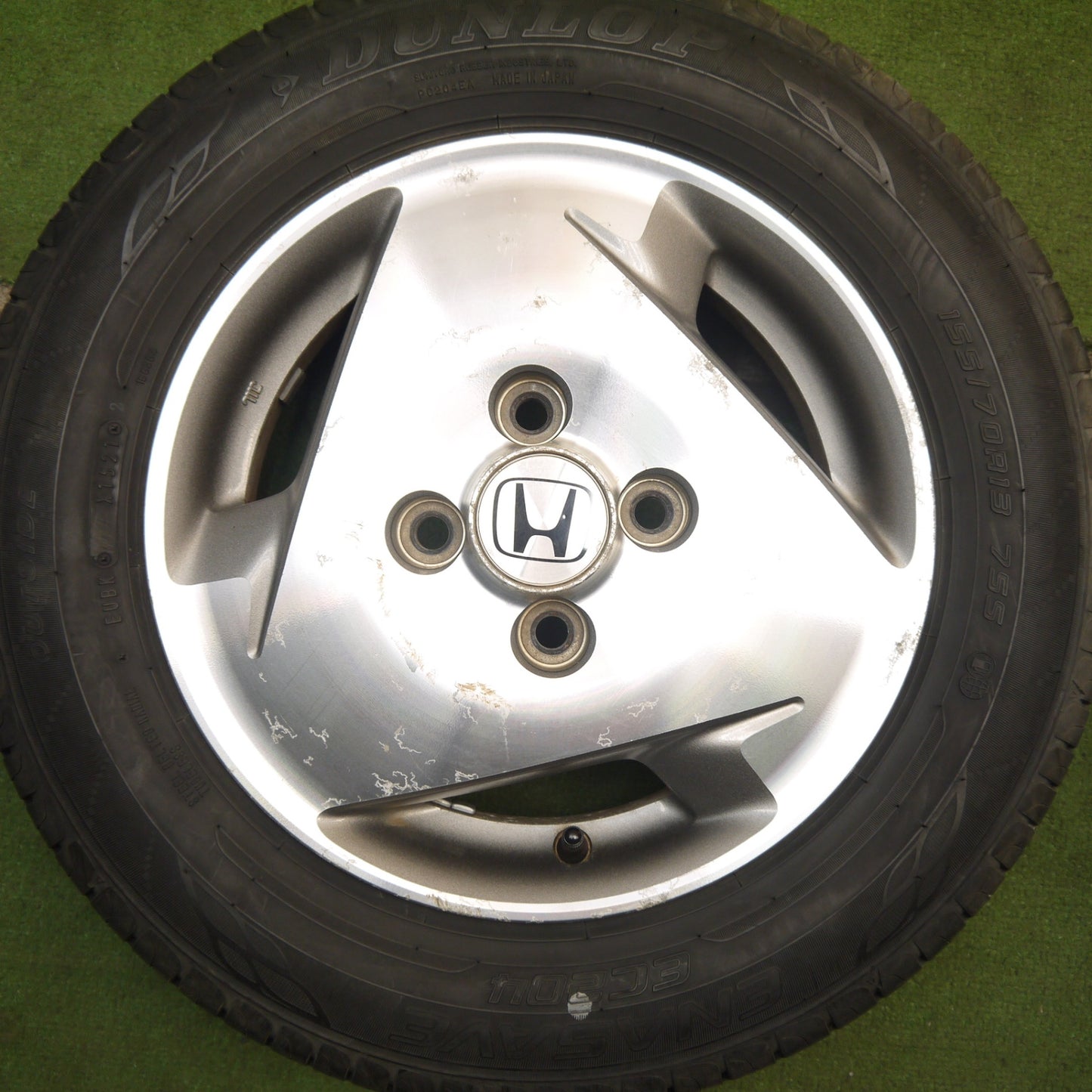 4本価格！21年★ホンダ バモス 純正 155/70R13 ダンロップ エナセーブ EC204 13インチ PCD100/4H★5080107Hノ