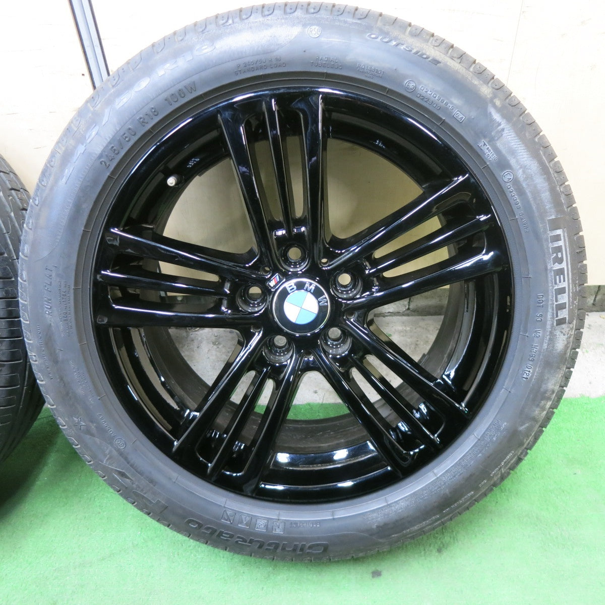バリ溝！キレイ！9.5分★BMW X3 F25 純正 245/50R18 ピレリ Cinturato P7 ランフラット 18インチ PCD120/5H★6012603ナノ