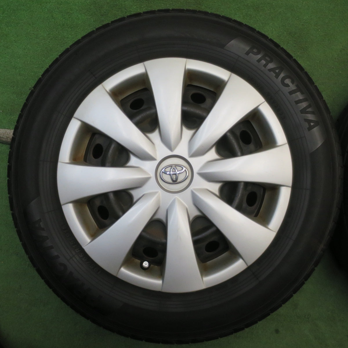 バリ溝！23年！8.5分◎トヨタ 140系 カローラ フィールダー 純正 スチール 195/65R15 プラクティバ ヨコハマ 15インチ PCD100/4H◎6062403NJノ