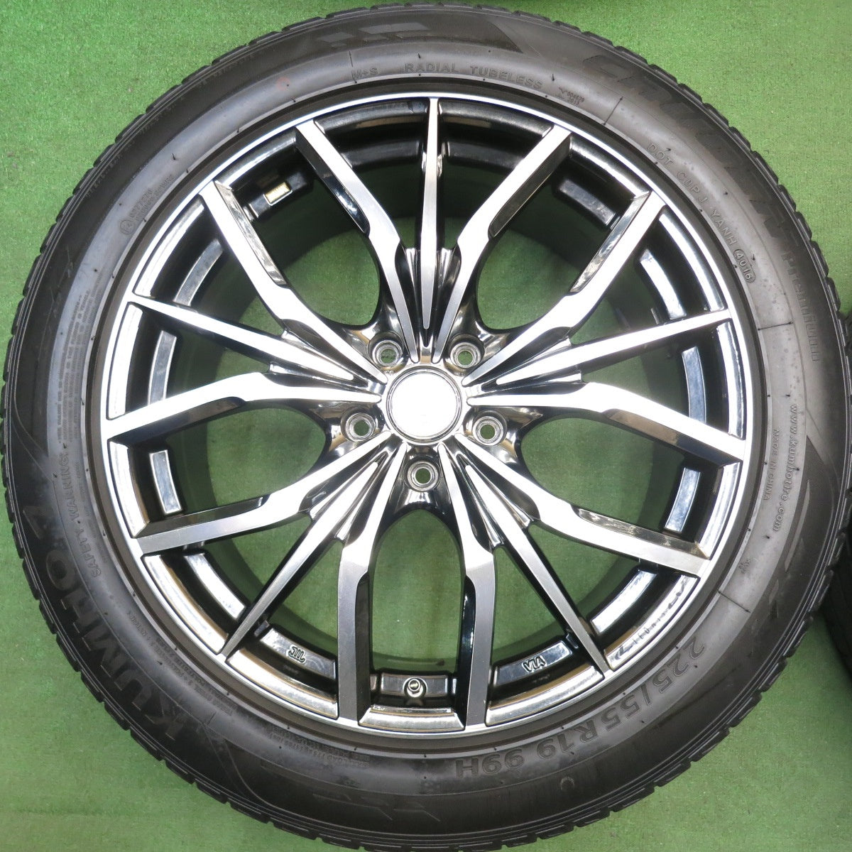 4本価格★LEONIS LV 225/55R19 クムホ CRUGEN Premium 19インチ レオニス PCD114.3/5H★6043003HAノ
