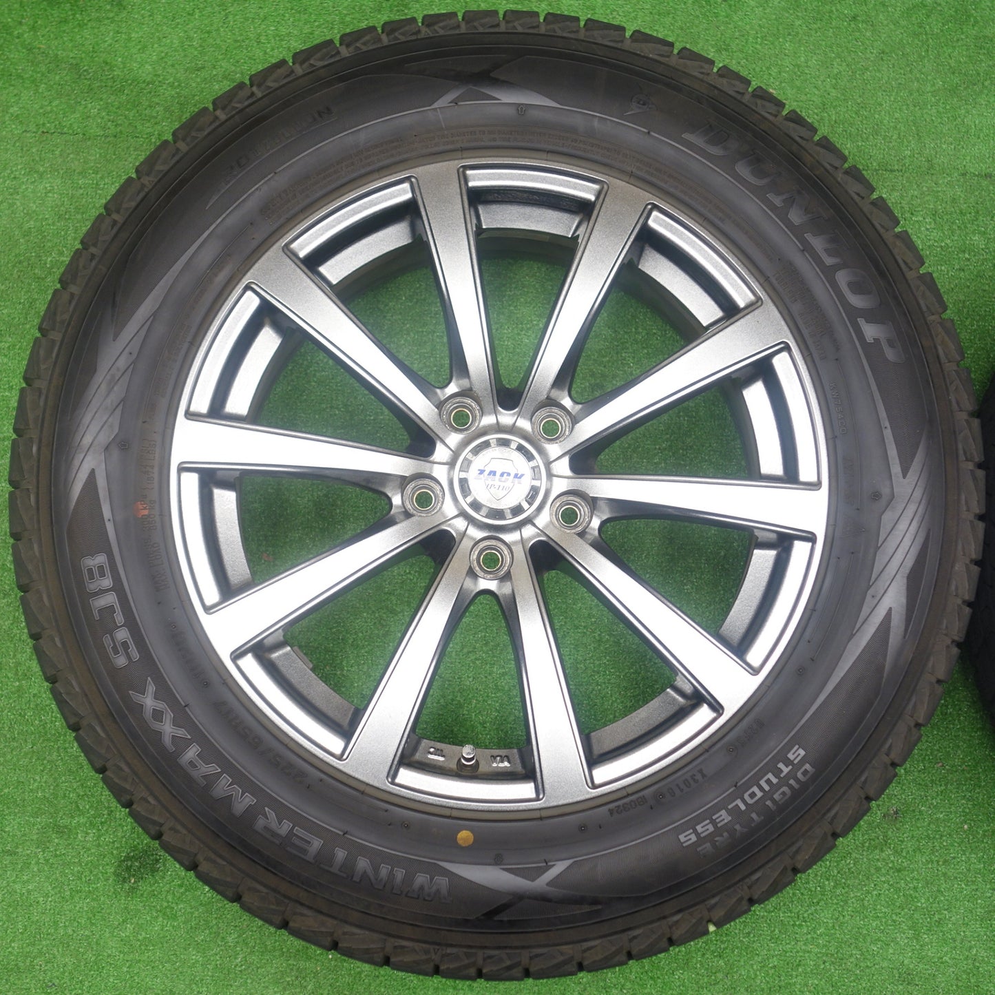 バリ溝！キレイ！9.5分★スタッドレス 225/65R17 ダンロップ ウインターマックス SJ8 ZACK JP-110 MONZA ザック モンツァ 17インチ PCD114.3/5H★6011604KTス