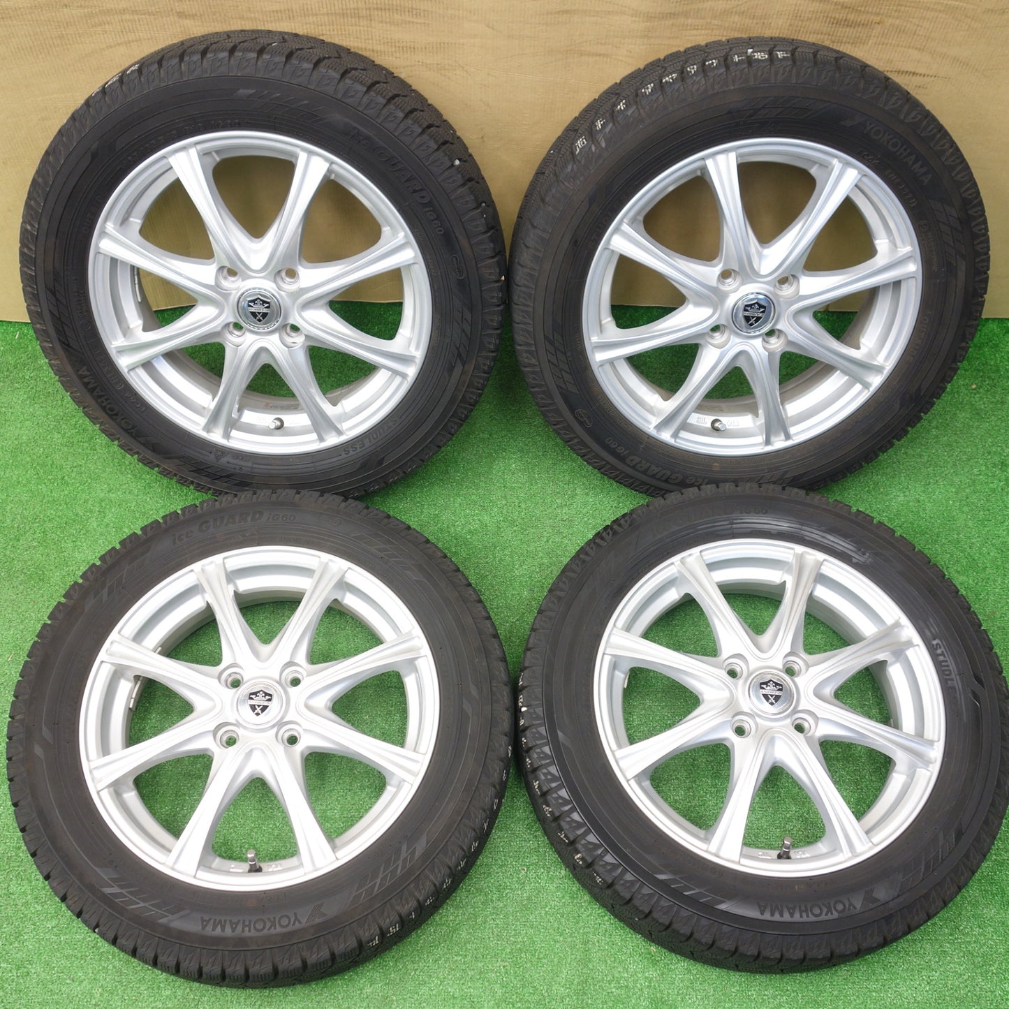 バリ溝！キレイ！9分★スタッドレス 165/65R15 ヨコハマ アイスガード iG60 ESTROSA エステローザ 15インチ タフト ソリオ 等 PCD100/4H★5121901KTス
