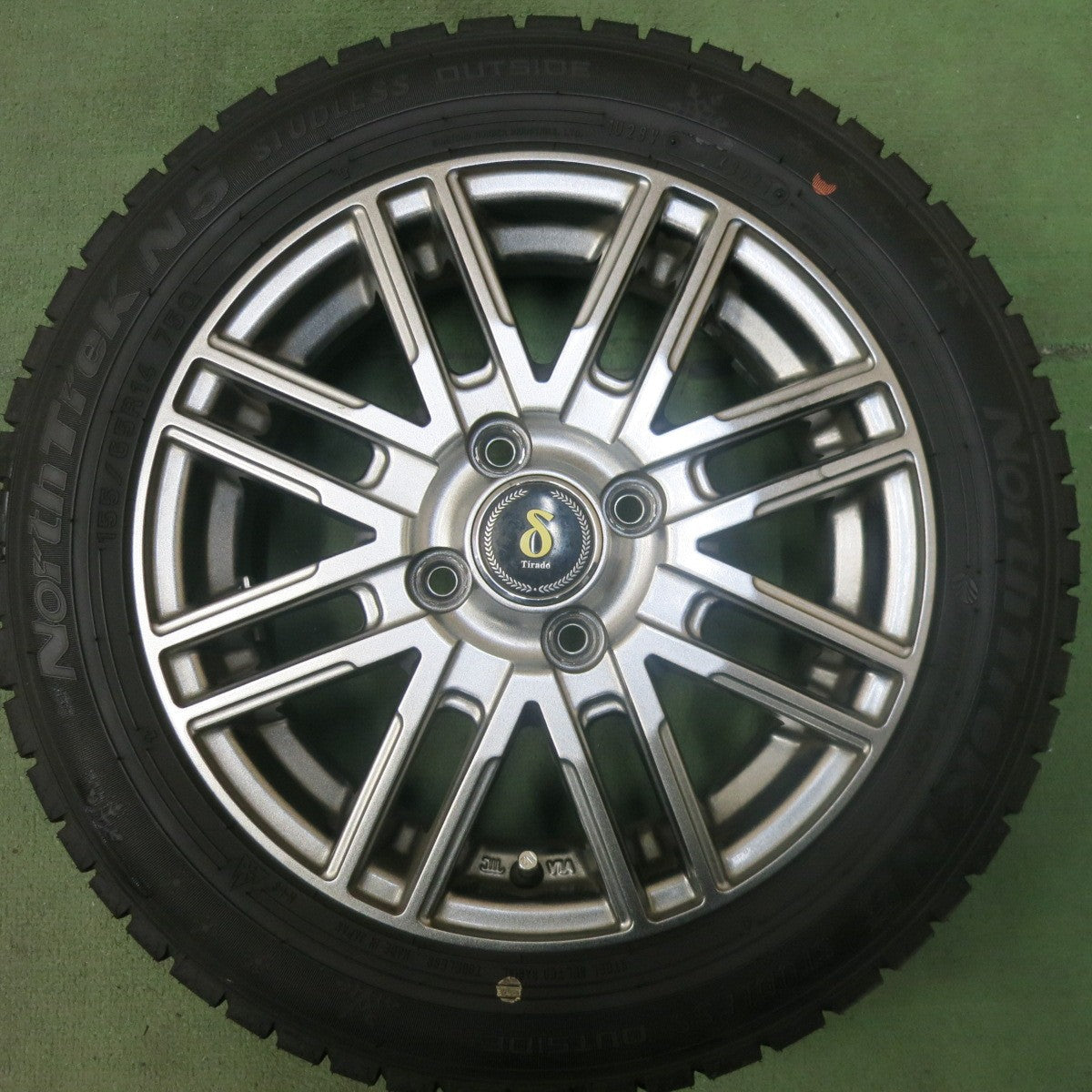 超バリ溝！24年！キレイ！ほぼ10分★スタッドレス 155/65R14 オートバックス ノーストレック N5 Tirado Epsilon ε ティラード イプシロン 14インチ PCD100/4H★5110701SKス