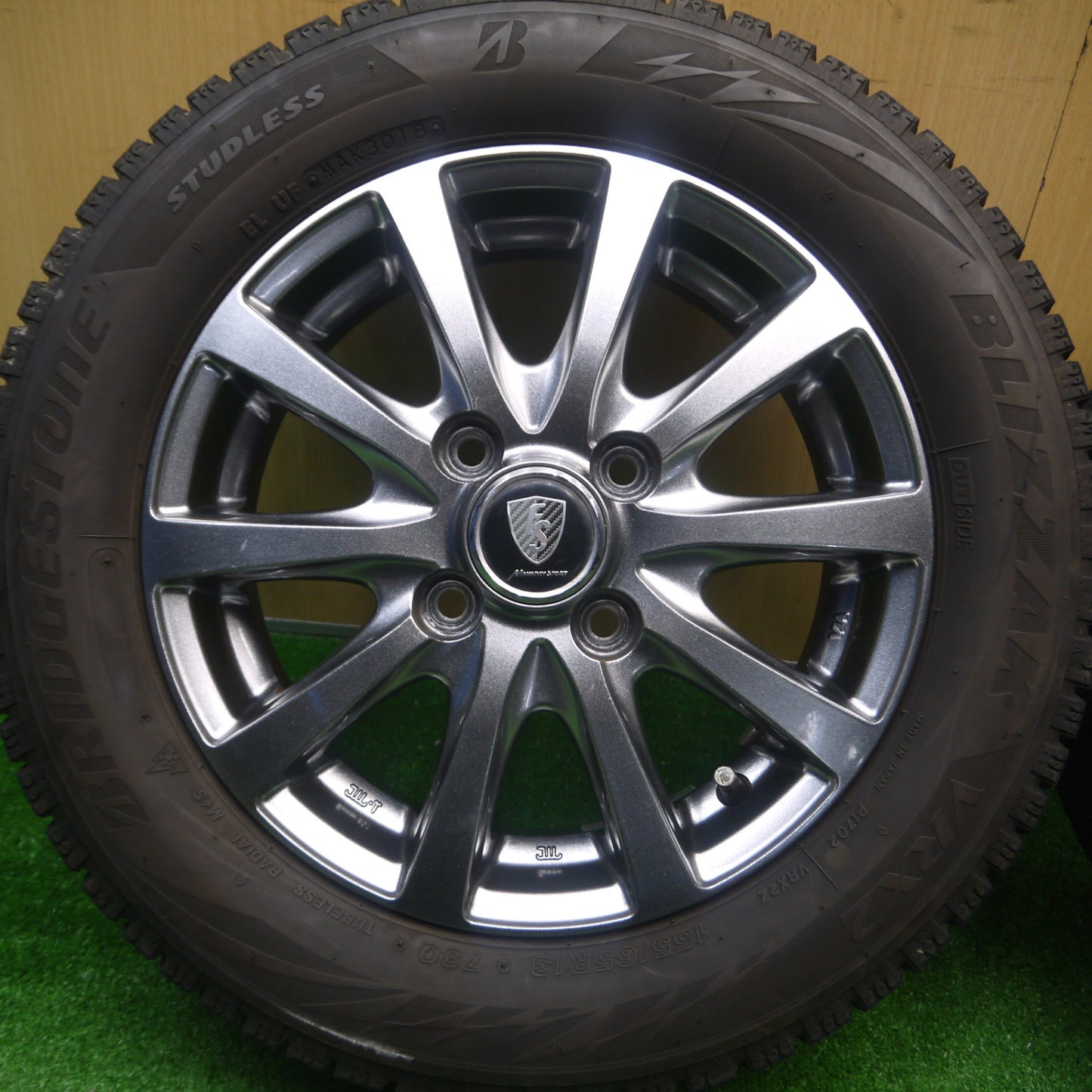 [送料無料] 4本価格★スタッドレス 155/65R13 ブリヂストン ブリザック VRX2 MANARAY SPORT マナレイスポーツ 13インチ PCD100/4H★4111107Hス