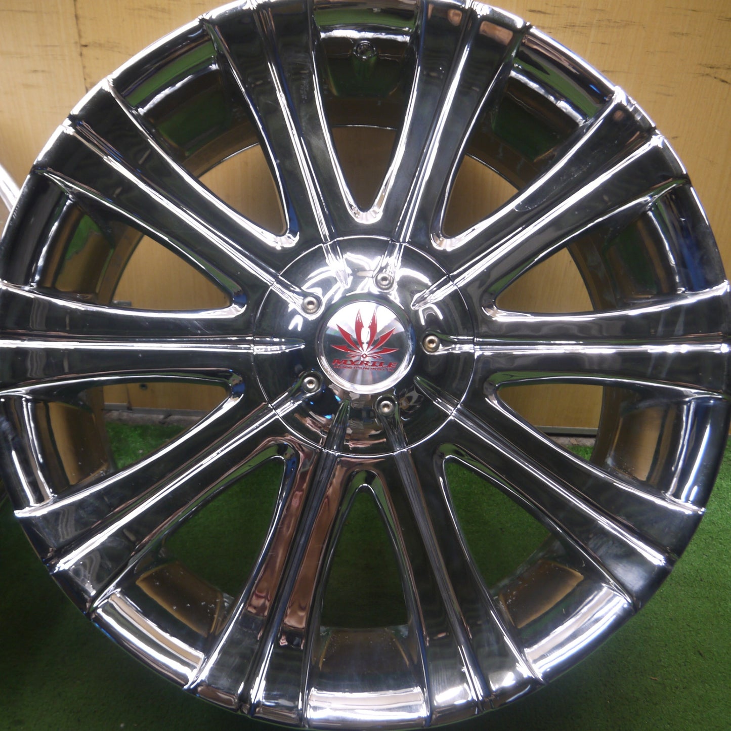 *送料無料* 2本価格★CRIMSON MYRTLE LEON 22インチ ホイール マーテル レオン クリムソン 22×9J PCD112 114.3/5H マルチ★4062501Hホ
