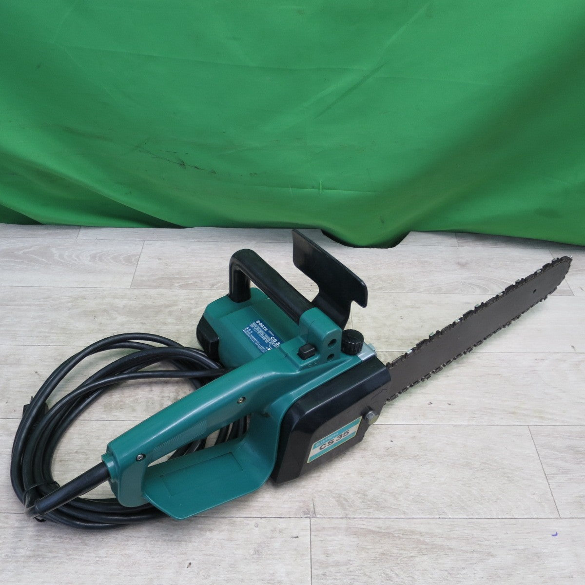 [送料無料] ☆日立 350mm チェンソー CS35 チェーンソー 電動 工具 切断機 100V 現状品☆