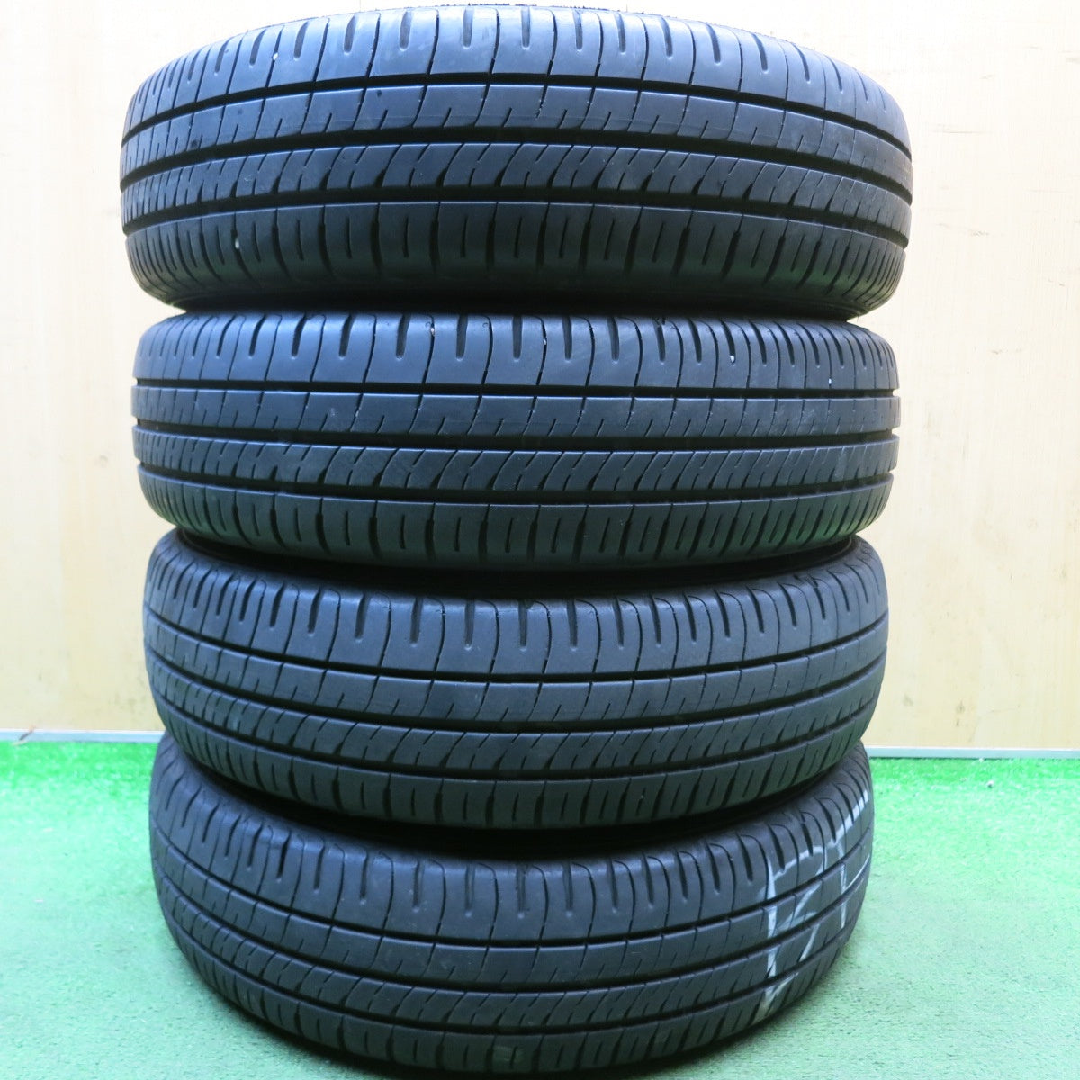 バリ溝！23年！8.5分◎スズキ ワゴンR 純正 スチール 155/65R14 ダンロップ エナセーブ EC204 14インチ PCD100/4H◎6073010HAノ