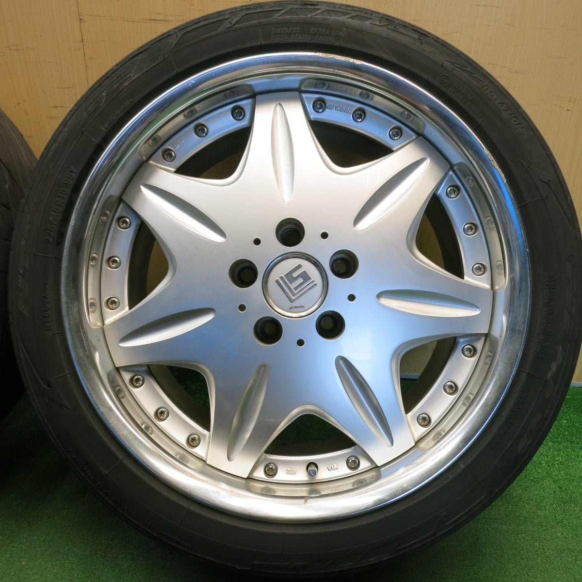 4本価格！23年★WORK LS207 225/45R18 ニットー NT555 G2 ワーク 18インチ PCD114.3/5H★6041101HAノ