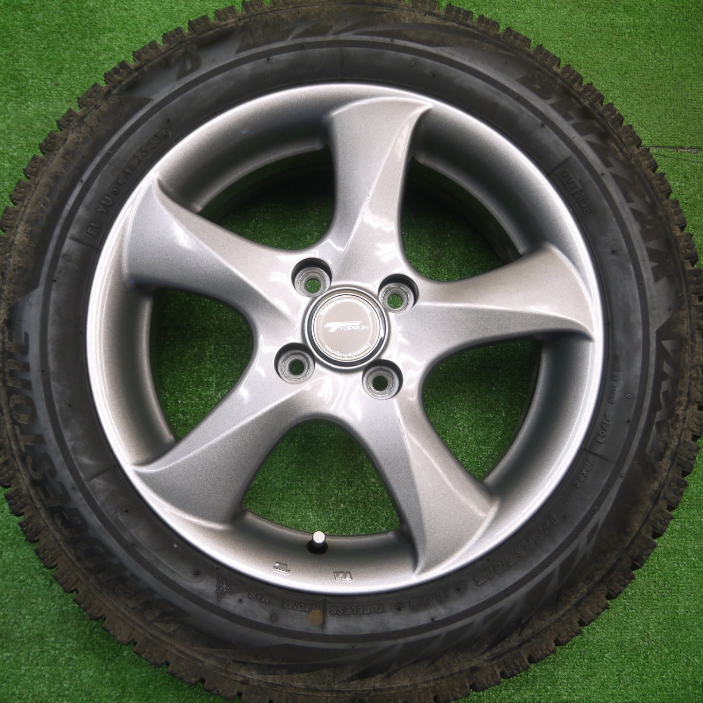 [送料無料] バリ溝！23年！キレイ！ほぼ10分★スタッドレス 175/65R15 ブリヂストン ブリザック VRX2 TOPRUN トップラン 15インチ PCD100/4H★4092402Hス
