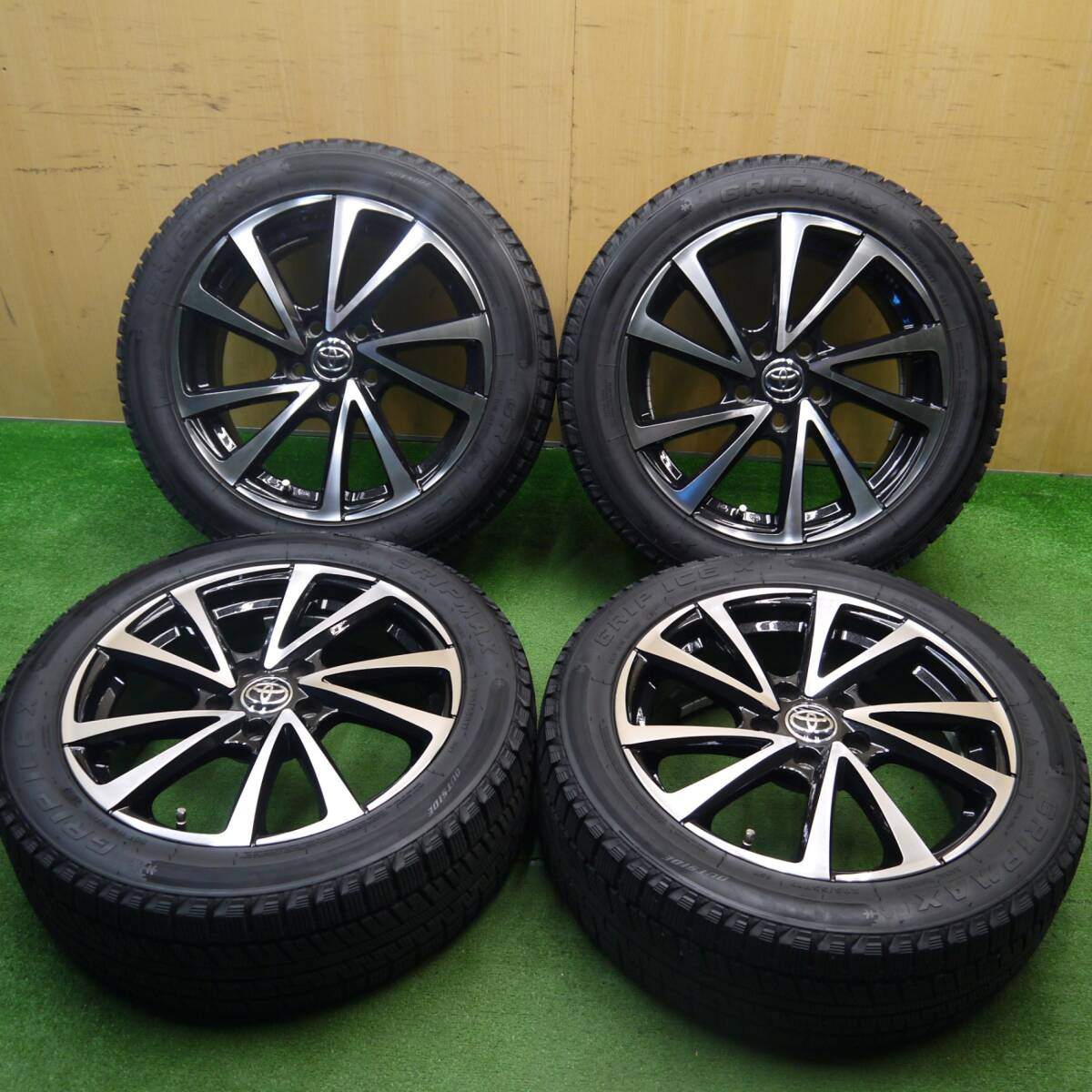バリ溝！22年！キレイ！9分★スタッドレス 205/55R17 グリップマックス GRIP ICE X B-win VENOZA10 ヴェノーザ10 17インチ PCD114.3/5H★5032808Hス