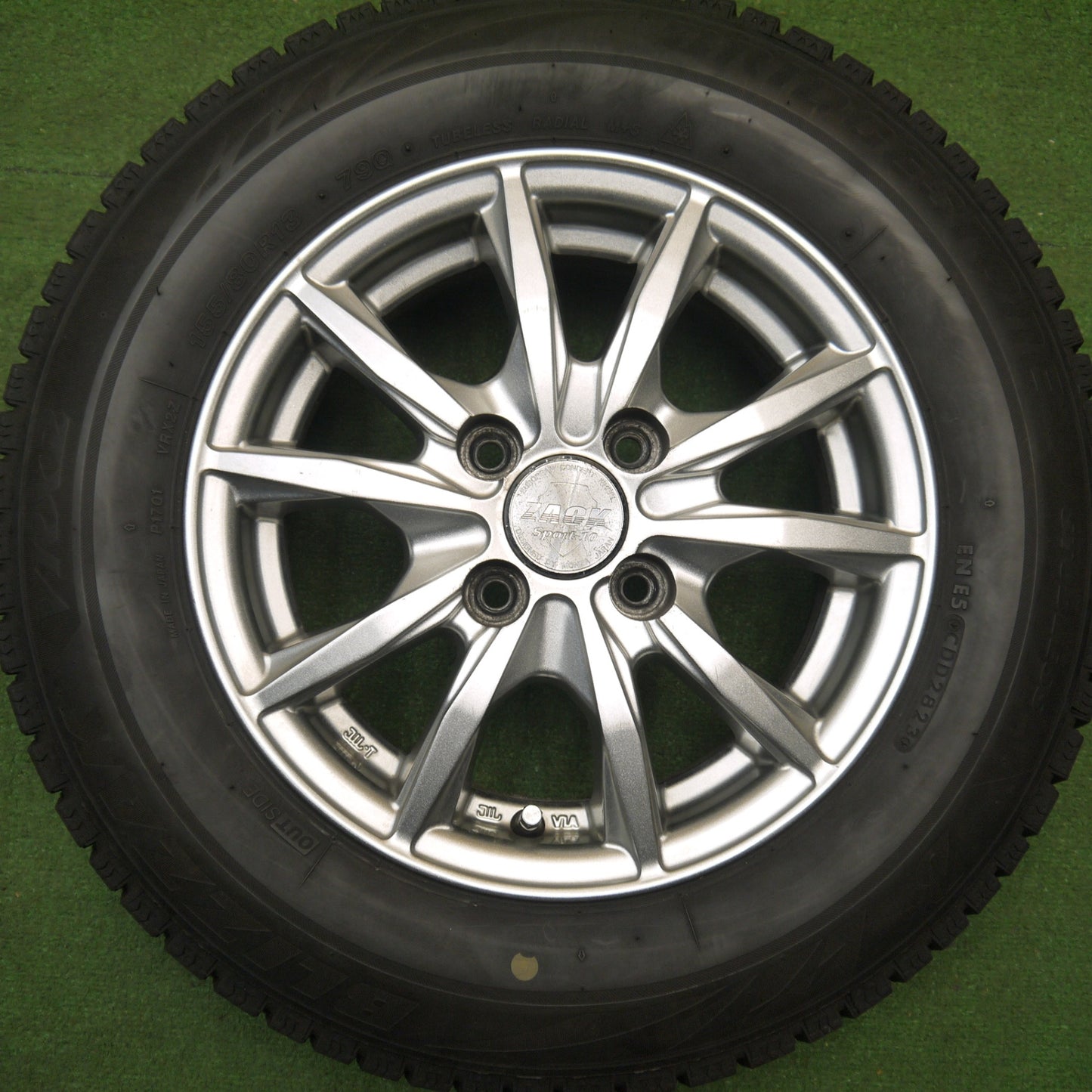 キレイ！23年★スタッドレス 155/80R13 ブリヂストン ブリザック VRX2 ZACK Sport-10 MONZA ザック モンツァ 13インチ PCD100/4H★5121704Hス