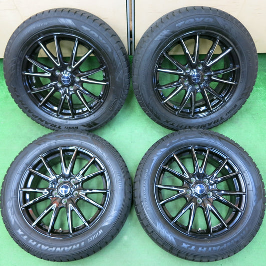 *送料無料* 超バリ溝！キレイ！9.5分以上★スタッドレス 215/60R17 トーヨー ウインタートランパス TX RiZLEY ZEFICE ライツレー 17インチ PCD114.3/5H★4050501IMス