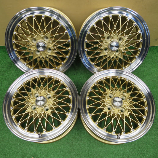 未使用★Battle Racing バトル レーシング メッシュ ホイール 15インチ 15×5.5J PCD100/4H★6012202NKホ