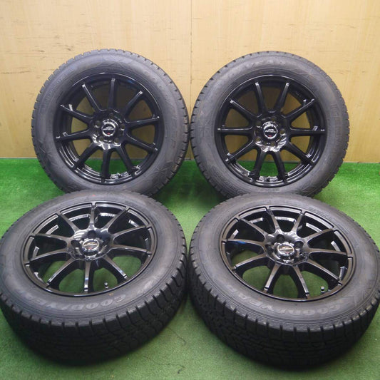 超バリ溝！キレイ！ほぼ10分★スタッドレス 215/60R17 グッドイヤー アイスナビ6 SCHNEIDER MiD シュナイダー 17インチ PCD114.3/5H★5021905Hス
