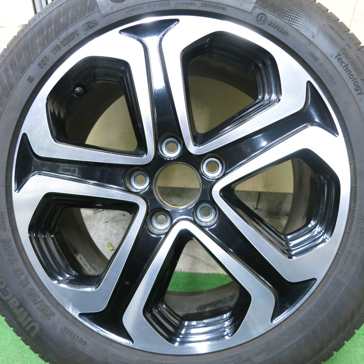 ほぼ未使用！24年！1本★ホンダ RU ヴェゼル 純正 ENKEI 215/55R17 コンチネンタル ウルトラコンタクト UC7 エンケイ 17インチ PCD114.3/5H★5080604ナノ