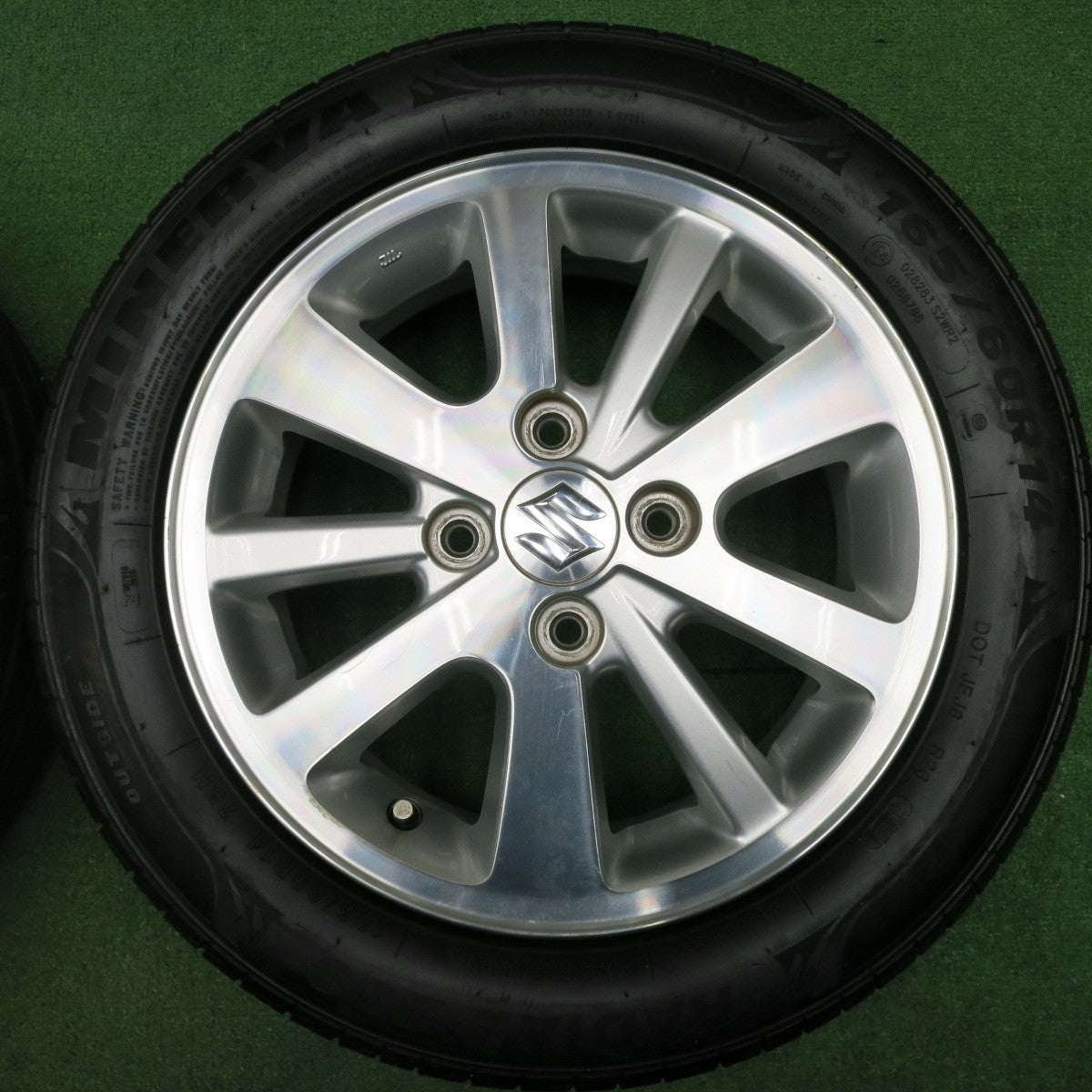 [送料無料] 4本価格！21年★スズキ DA17W エブリイ ワゴン 純正 165/60R14 ミネルバ ラジアル 209 14インチ PCD100/4H★5010203NJノ