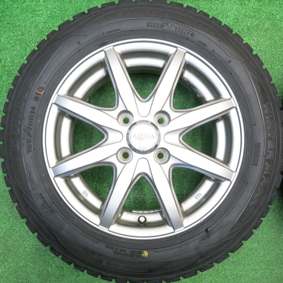 4本価格★スタッドレス 165/70R14 ダンロップ ウインターマックス WM01 AQUA アクア 14インチ PCD100/4H★5103004HAス