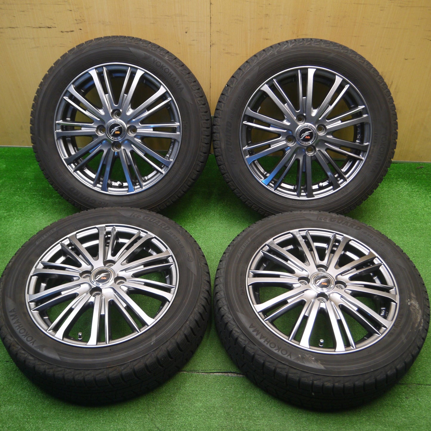 [送料無料] バリ溝！20年！キレイ！8.5分★スタッドレス 165/65R15 ヨコハマ アイスガード iG50 プラス Fang ファング 15インチ PCD100/4H★4111802Hス
