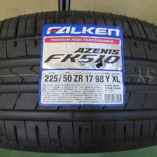 未使用！1本★225/50R17 ファルケン アゼニス FK510 タイヤ 17インチ BMW 3シリーズ レクサス GS ベンツ アウディ 等★5073103イノタ