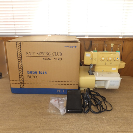 [送料無料] 現状品★ジューキ JUKI ベビーロック baby lock PETIT LINE ロックミシン BL700　KNIT SEWING CLUB KIMIE SATO★