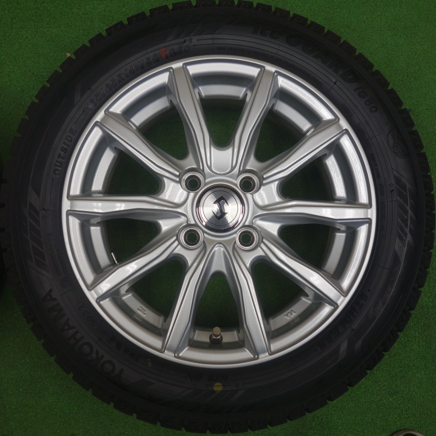 ほぼ未使用！22年！キレイ★スタッドレス 165/65R14 ヨコハマ アイスガード iG60 社外 アルミ 14インチ PCD100/4H★6040903KTス