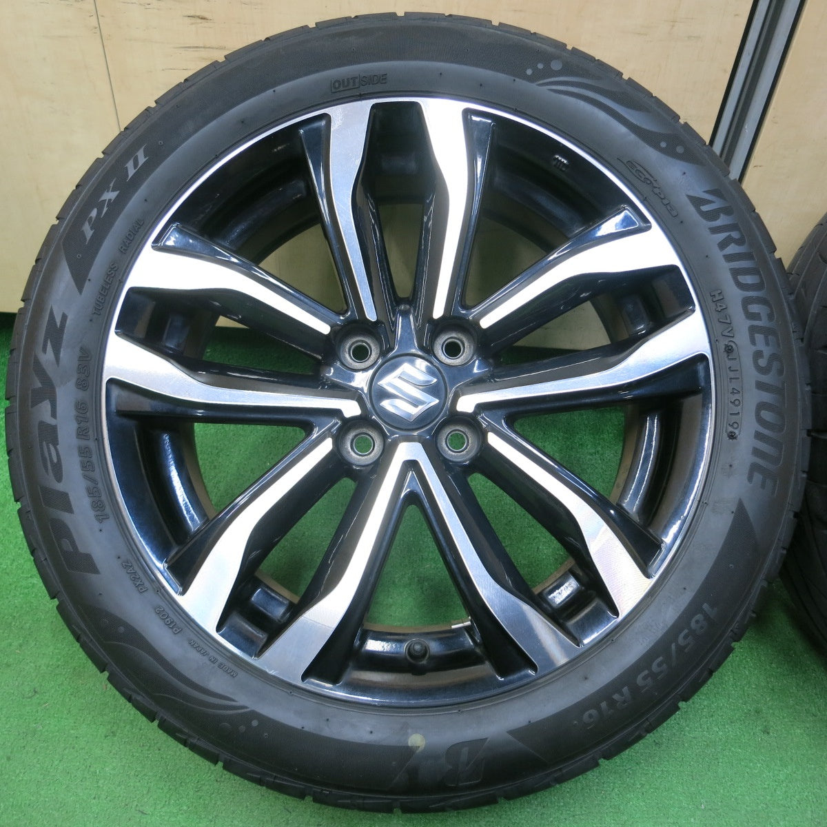 *送料無料* 4本価格★スズキ ZC72S スイフト 純正 185/55R16 ブリヂストン プレイズ PX2 16インチ PCD100/4H★4040602イノ