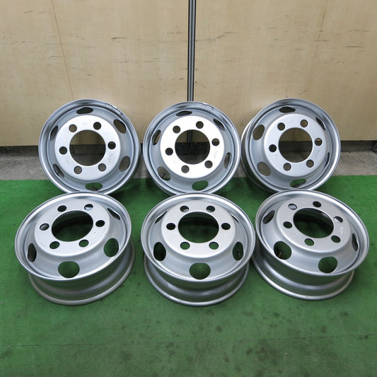 新車外し！6本★トラック エルフ キャンター デュトロ 等 純正 TOPY DM2K スチール ホイール 127-9CS 17.5インチ PCD222.25/6H★5090102ナホ