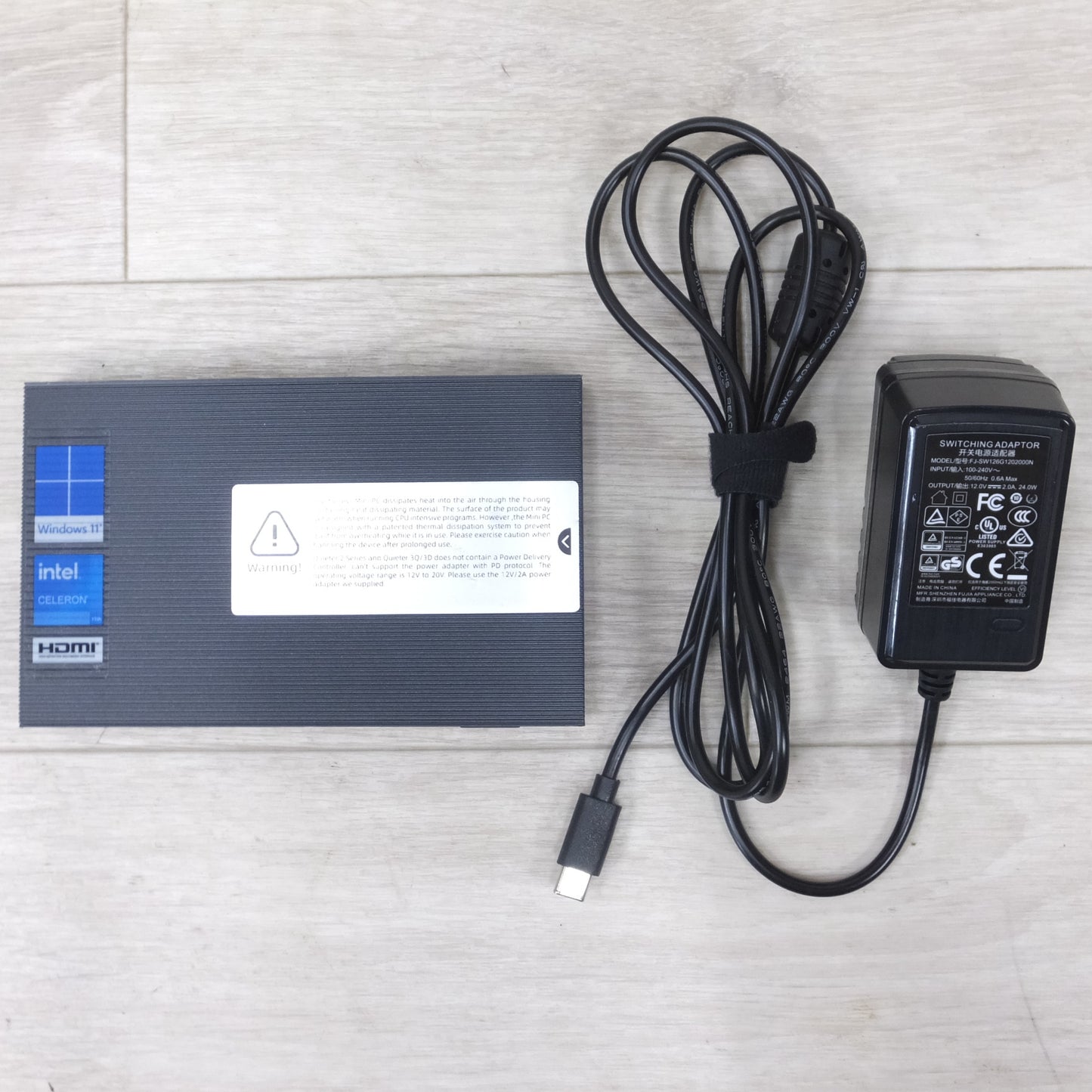 [送料無料] ◆MeLE ファンレス ミニ PC Quieter 3Q 81E N5105 Intel RAM 8GB HDD 128GB Win11 Pro 64bit 電源アダプター 付き (1)◆