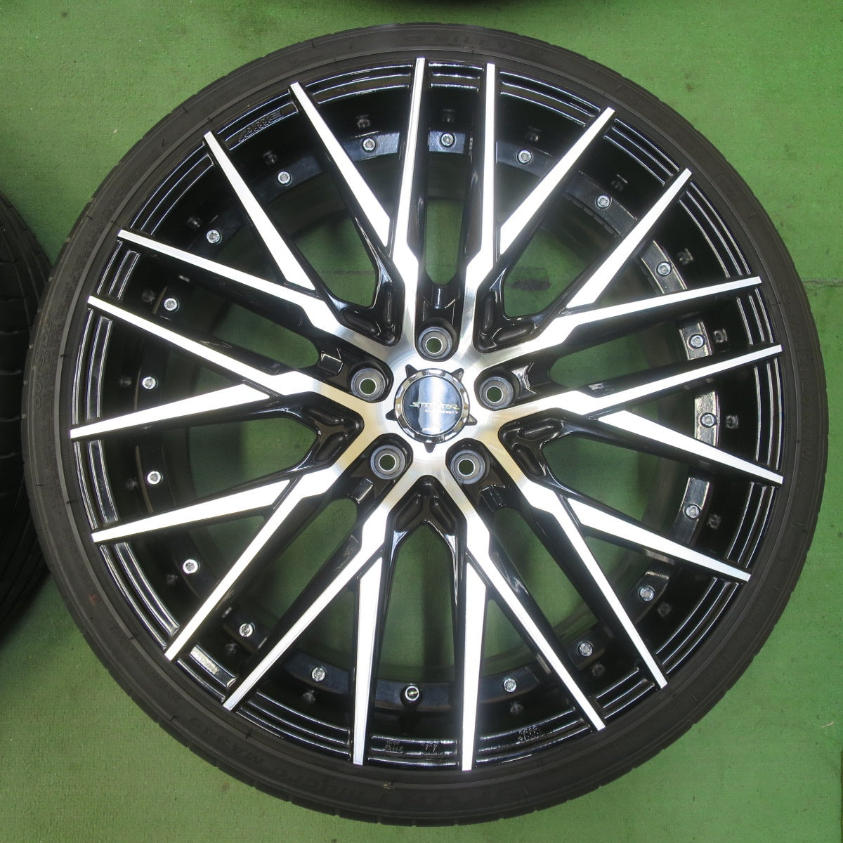 バリ溝！22年！キレイ！9.5分★STEINER CVX AME 225/35R20 ミレバー SPORT macro MA349 シュタイナー 20インチ PCD114.3/5H★5071909イノ