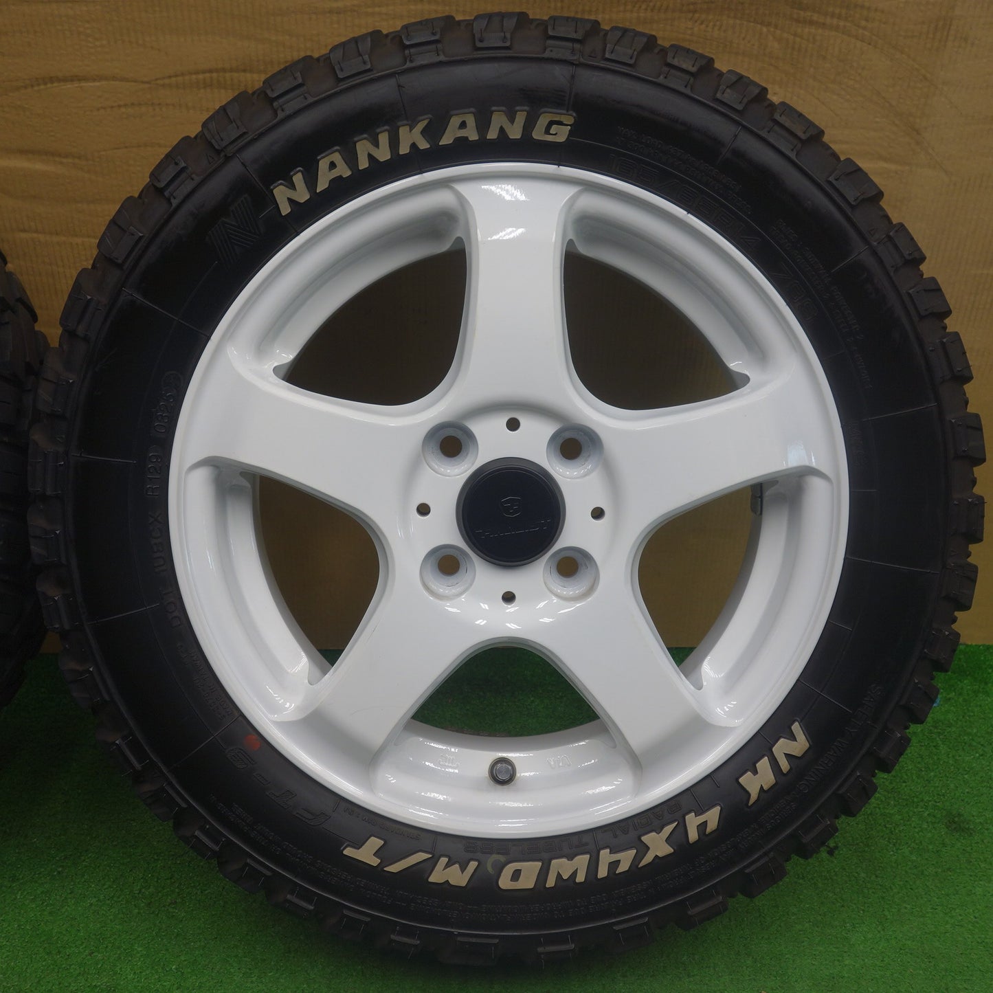 バリ溝！25年！キレイ！9.5分◎FINALIST 165/65R14 ナンカン NK 4X4 WD M/T FT-9 ファイナリスト ハスラー ソリオ 等 PCD100/4H◎6083101KTノ