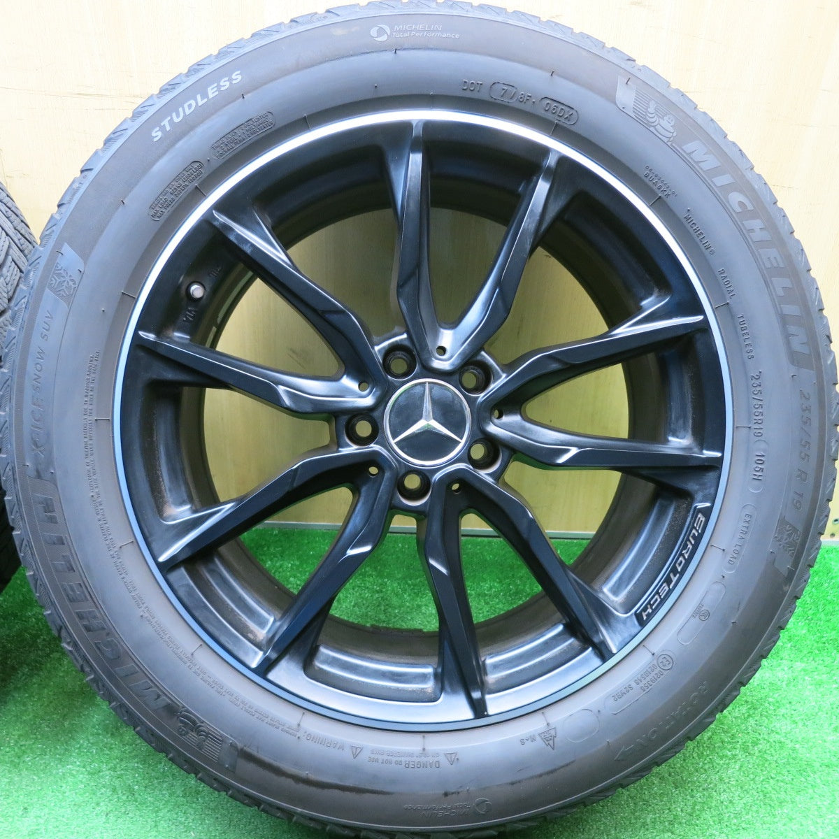 4本価格！21年★ベンツ 等 EUROTECH GL-LINE 235/55R19 スタッドレス ミシュラン X-ICE SNOW SUV ユーロテック GLライン 19インチ PCD112/5H★5112007HAス