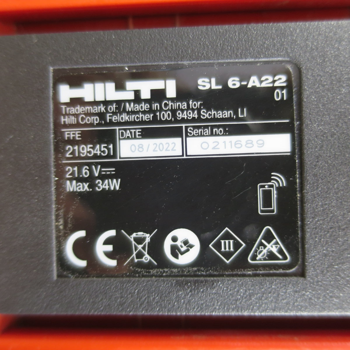 [送料無料] キレイ☆HILTI ヒルティ 充電式 エリアライト SL 6-A22 LED 建築用 照明 ワーク ライト 作業灯 ランプ コードレス☆