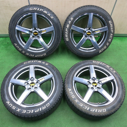 バリ溝！21年！キレイ！9.5分★RMP-050F LFM604 225/55R19 スタッドレス グリップマックス GRIP ICE X SUV ホワイトレター 19インチ PCD114.3/5H★4122005TNス