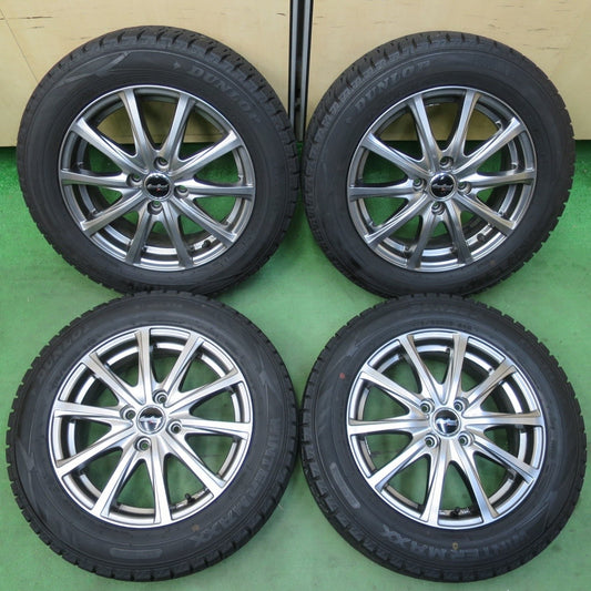 バリ溝！22年！キレイ！9.5分★スタッドレス 175/65R15 ダンロップ ウインターマックス WM02 EuroSpeed MANARAY SPORT ユーロスピード 15インチ PCD100/4H★5032204イス