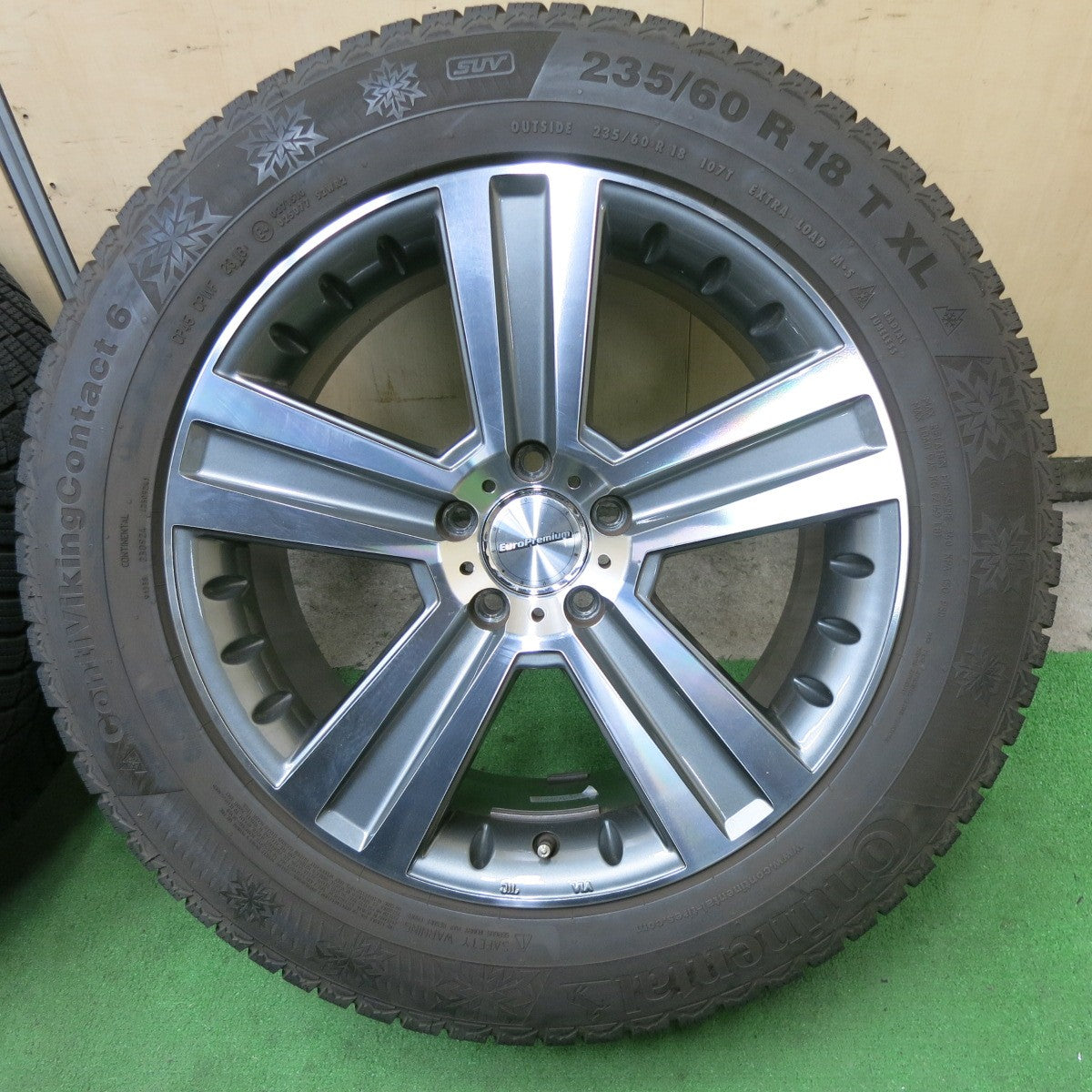 バリ溝！8.5分★ベンツ 等 EuroPremium WERNER 235/60R18 スタッドレス コンチネンタル コンチバイキング コンタクト6 18インチ ヴェルナー PCD112/5H★6011202ナス