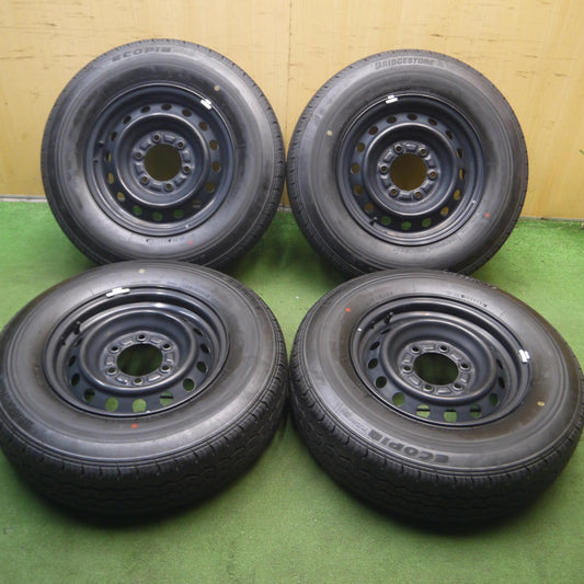 *送料無料* 新車外し！22年★トヨタ ハイエース 純正 スチール 195/80R15 107/105N ブリヂストン エコピア RD613 15インチ PCD139.7/6H★4060409Hノ