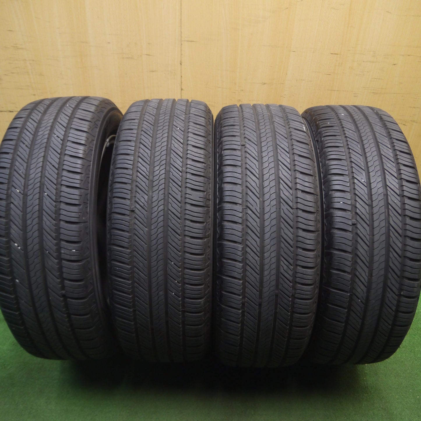 [送料無料] バリ溝！9.5分★スバル SJ フォレスター 純正 225/55R18 ヨコハマ ジオランダー CV G058 18インチ PCD100/5H★5021402Hノ